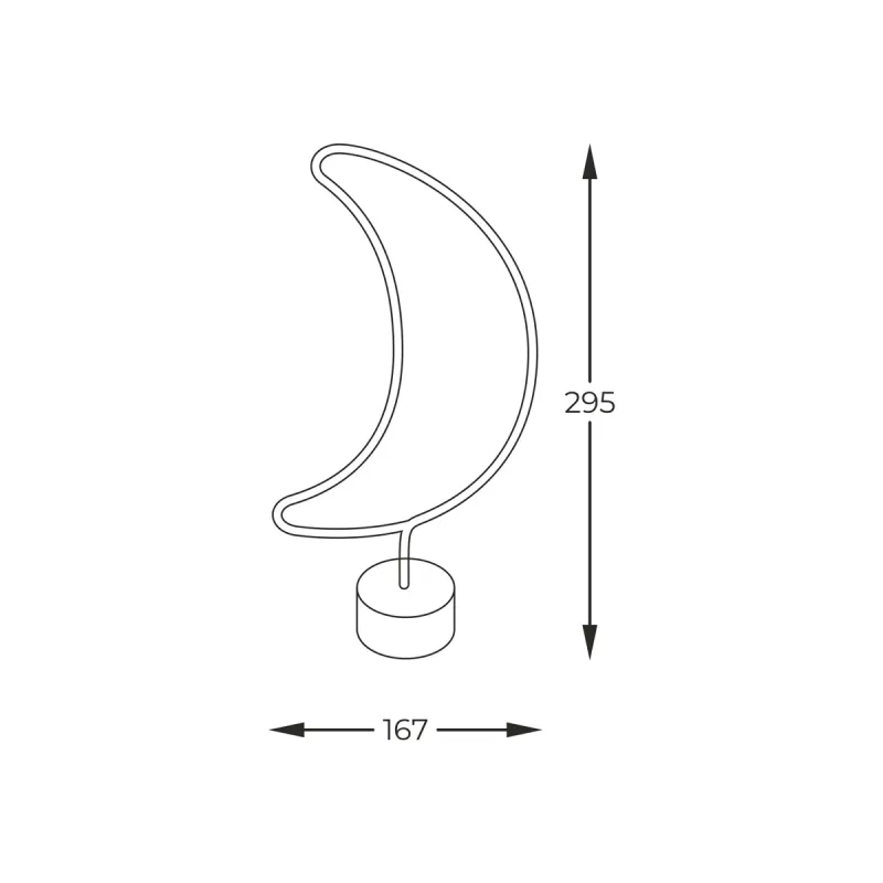 Lampa Decorativa NEON MOON LED FM-NB27 Zumaline LED, Alb, Polonia