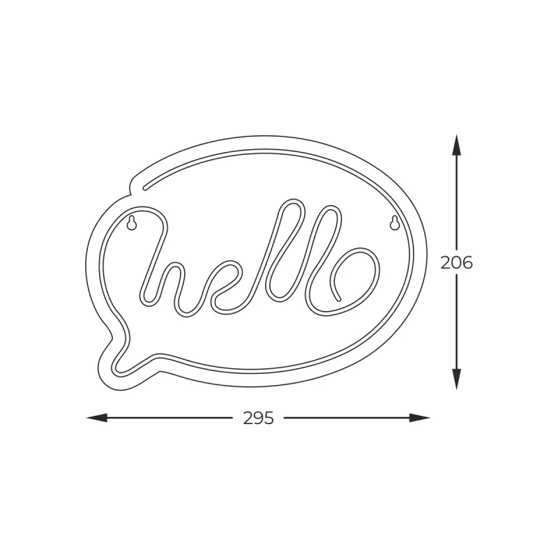 Lampa Decorativa NEON HELLO LED FM-NL41 Zumaline LED, Roz, Polonia