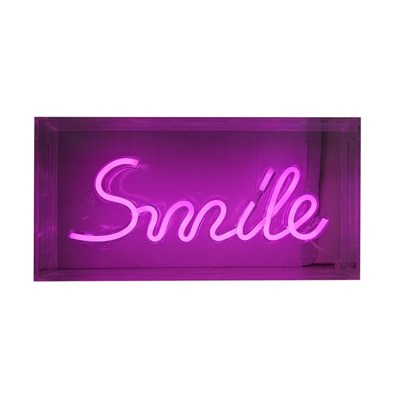 Lampa Decorativa NEON SMILE LED FM-NLB46 Zumaline LED, Roz, Polonia
