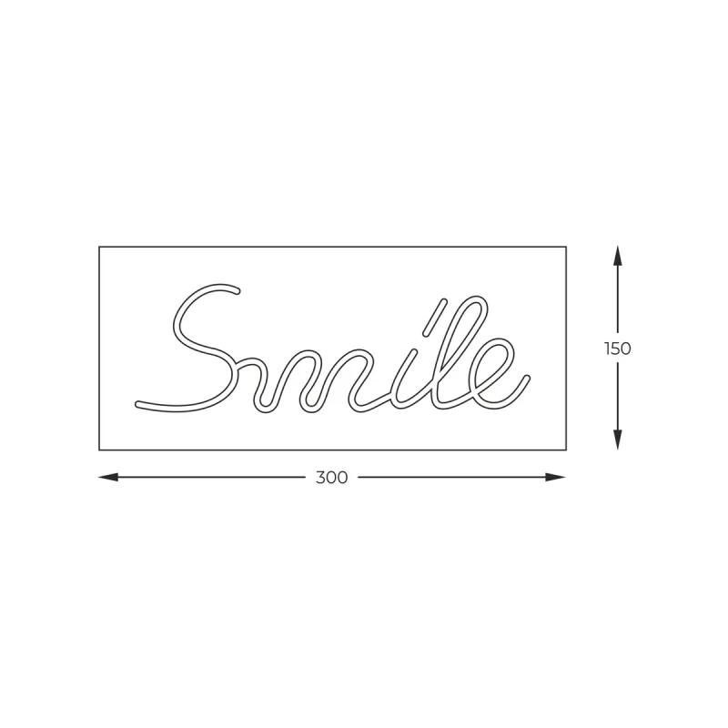 Lampa Decorativa NEON SMILE LED FM-NLB46 Zumaline LED, Roz, Polonia