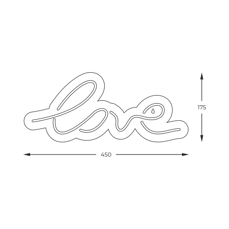 Lampa Decorativa NEON LOVE LED FM-WN01 Zumaline LED, Roz, Polonia