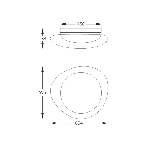 Plafoniera AURA FM2201001-570 Zumaline LED, Alb, Polonia