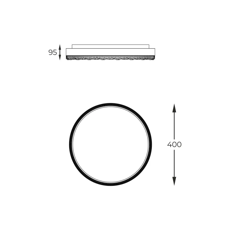 Plafoniera REGI FM2304400R-MB Zumaline LED, Negru, Polonia