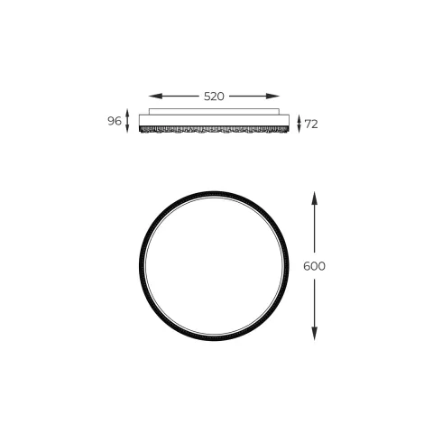 Plafoniera REGI FM2304600R-MB Zumaline LED, Negru, Polonia