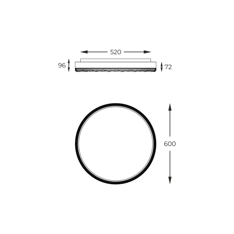 Plafoniera REGI FM2304600R-MB Zumaline LED, Negru, Polonia
