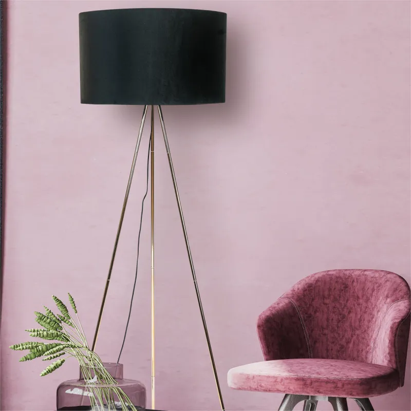 Lampadar INGA H06-GD-BK Zumaline E27, Negru, Polonia