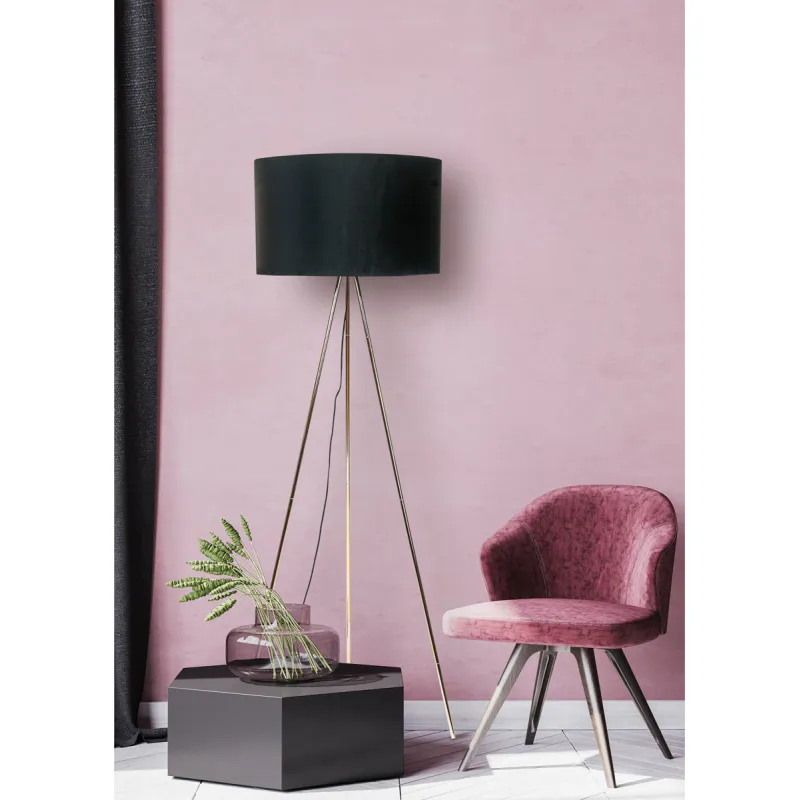 Lampadar INGA H06-GD-BK Zumaline E27, Negru, Polonia