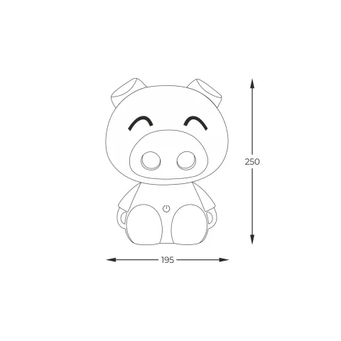 Veioza Copii PIG KDR-603B-PK Zumaline LED, Roz, Polonia