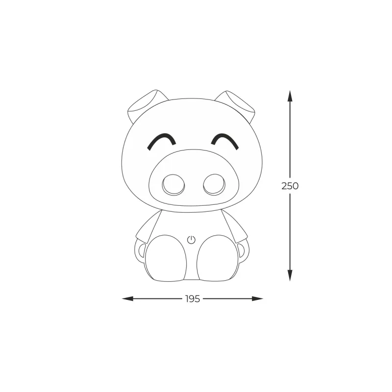 Veioza Copii PIG KDR-603B-PK Zumaline LED, Roz, Polonia