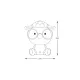 Veioza Copii SHEEP KDR-612-GR Zumaline LED, Gri, Polonia
