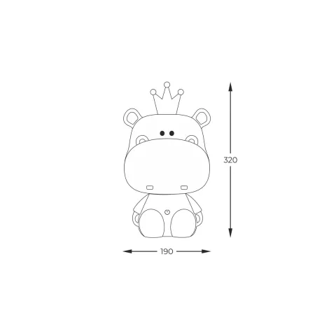 Veioza Copii HIPPO KDR-613B-PK Zumaline LED, Roz, Polonia