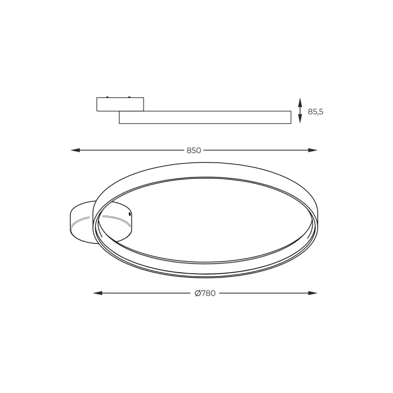 Suspensie CIRCLE LA0771 Zumaline LED, Alb, Polonia