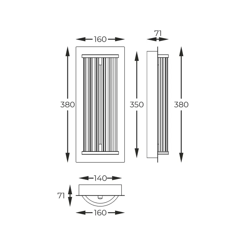 Aplica CALLY MB3114-1-3GT Zumaline LED, Auriu, Polonia