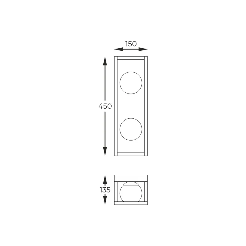 Aplica PIRO MB3115-2-3BT Zumaline G9, Negru, Polonia