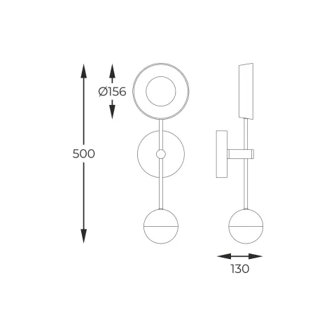 Aplica LARA MB7170-2-3BGT Zumaline LED, Negru, Polonia