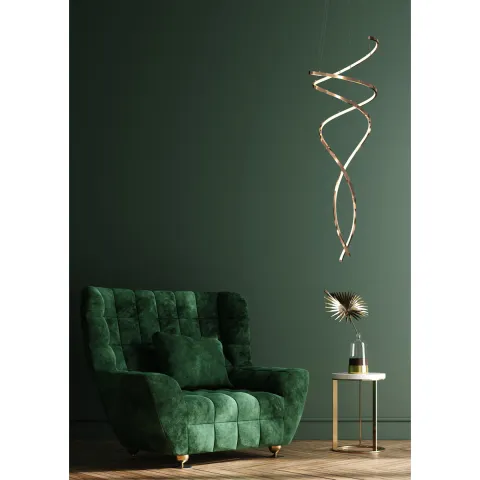 Suspensie COCO MD3127-2M-3GT Zumaline LED, Auriu, Polonia