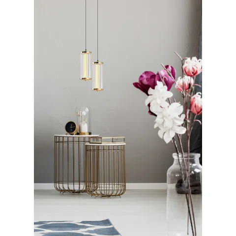 Pendul CALLY MD3147-1A-3GT Zumaline LED, Auriu, Polonia