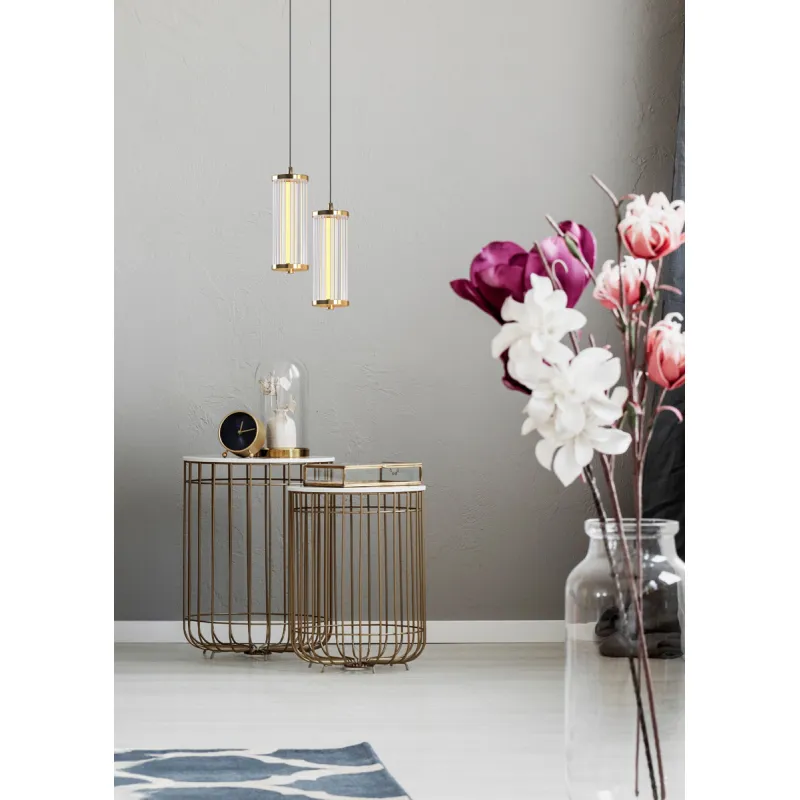 Pendul CALLY MD3147-1A-3GT Zumaline LED, Auriu, Polonia