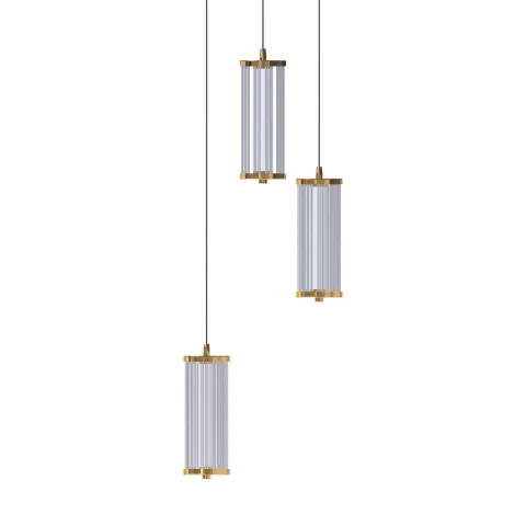 Suspensie CALLY MD3147-3A-3GT Zumaline LED, Auriu, Polonia