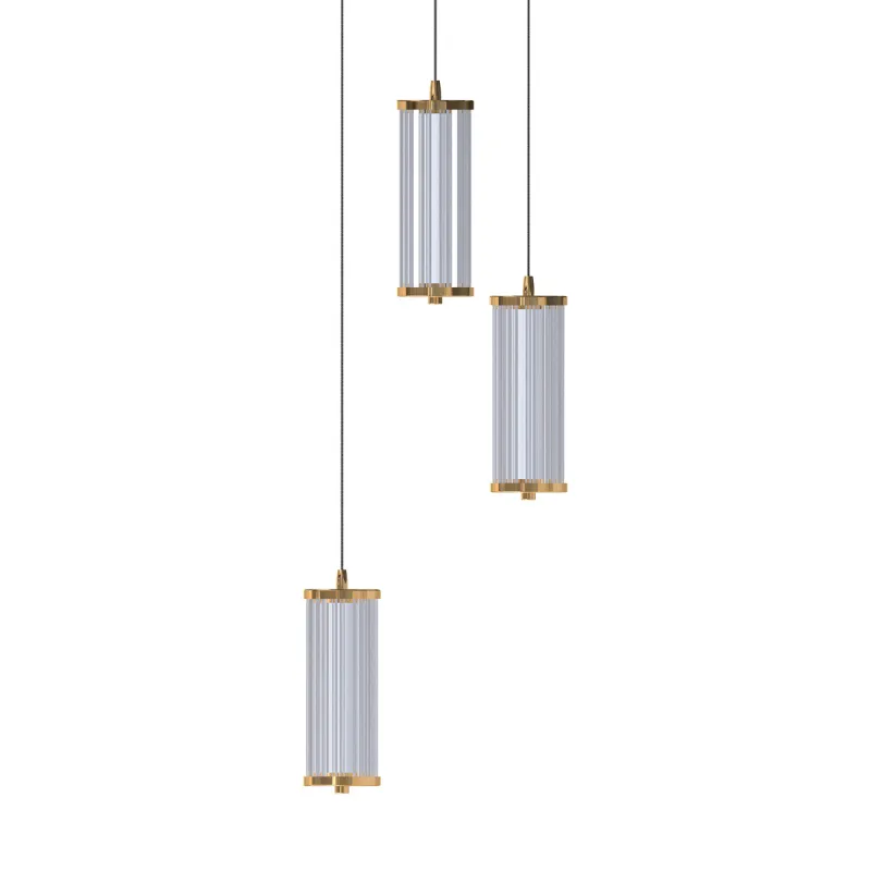 Suspensie CALLY MD3147-3A-3GT Zumaline LED, Auriu, Polonia