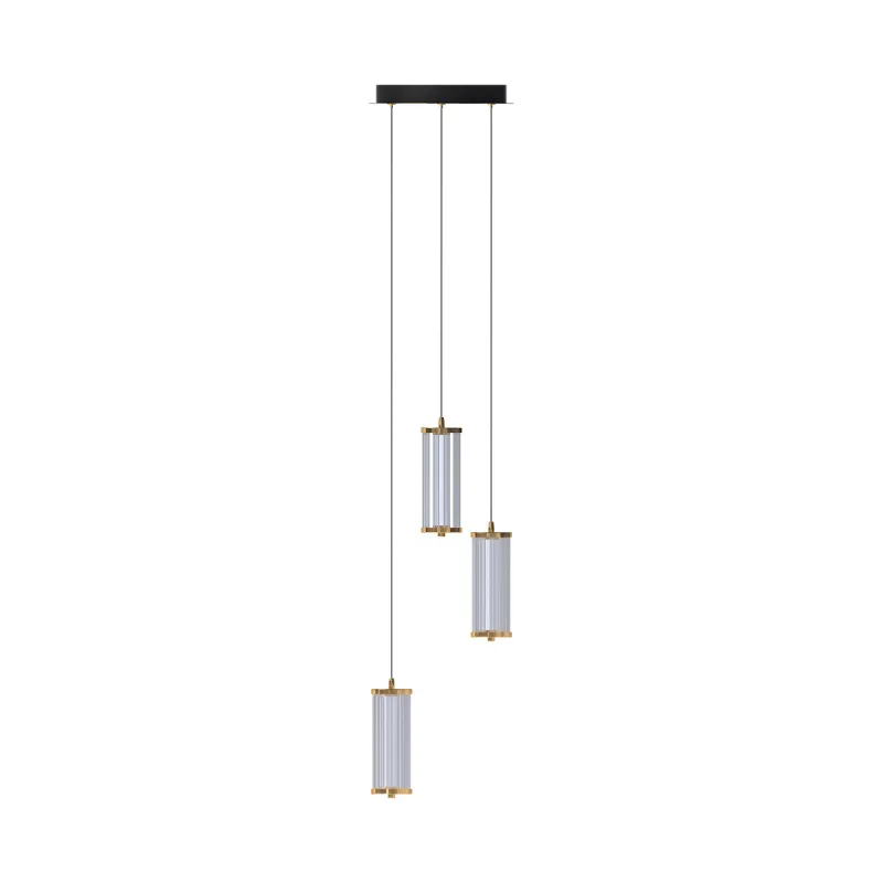Suspensie CALLY MD3147-3A-3GT Zumaline LED, Auriu, Polonia