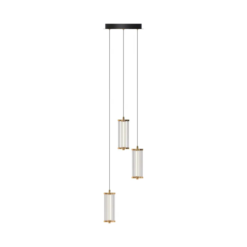 Suspensie CALLY MD3147-3A-3GT Zumaline LED, Auriu, Polonia