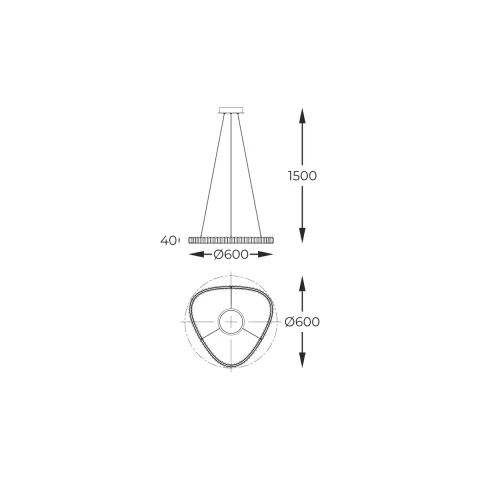 Suspensie ATHESA MD3169-1-3GT Zumaline LED, Auriu, Polonia