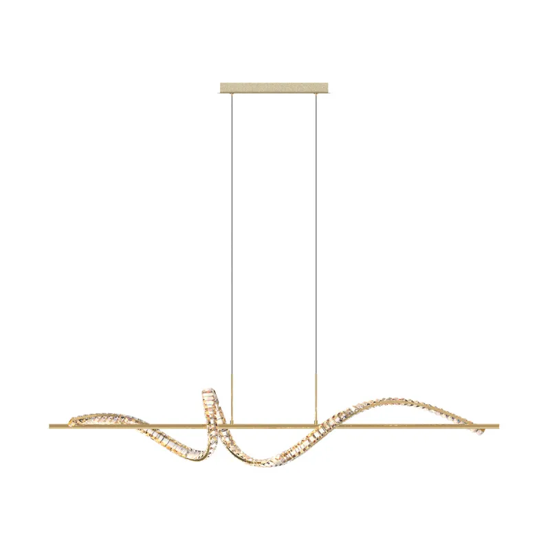 Suspensie ATHESA MD3170-1-3GT Zumaline LED, Auriu, Polonia