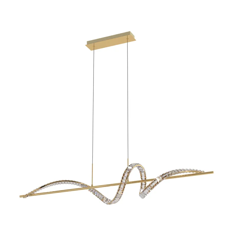 Suspensie ATHESA MD3170-1-3GT Zumaline LED, Auriu, Polonia