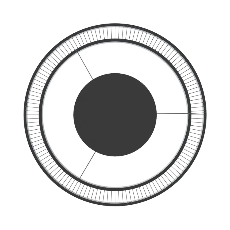 Suspensie BALU MD3328-2M-3BT Zumaline LED, Negru, Polonia