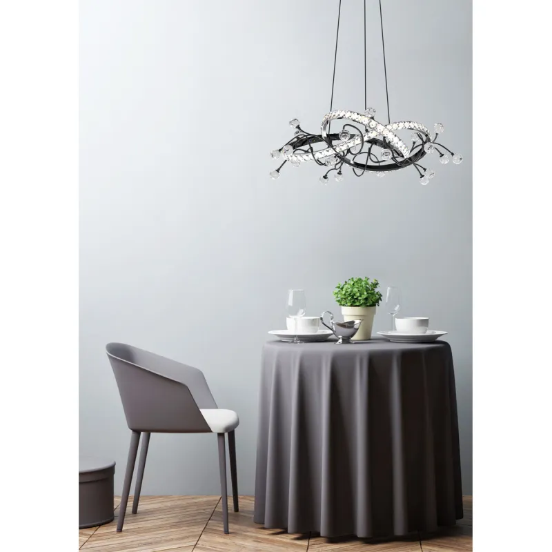 Suspensie MAIA MD3481-1S-3BCT Zumaline LED, Negru, Polonia