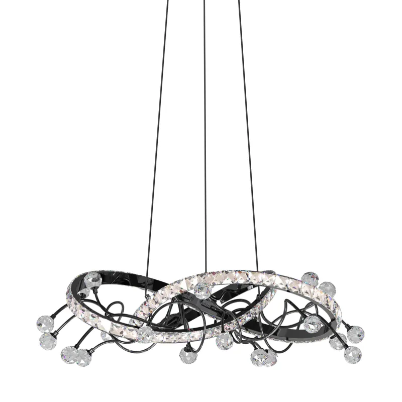 Suspensie MAIA MD3481-1S-3BCT Zumaline LED, Negru, Polonia