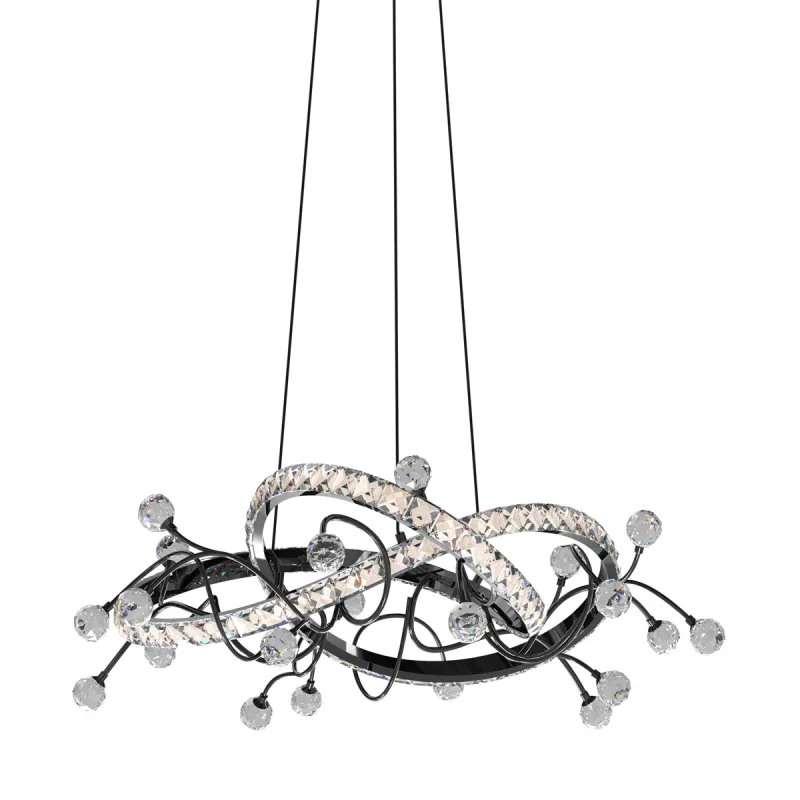 Suspensie MAIA MD3481-1S-3BCT Zumaline LED, Negru, Polonia
