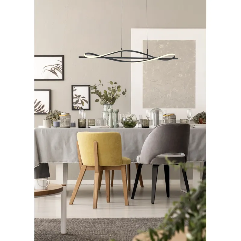 Suspensie DOMENICO MD3544-1-3BT Zumaline LED, Negru, Polonia