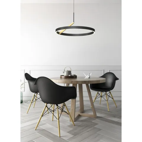 Suspensie MALU MD3689-1M-3BGT Zumaline LED, Negru, Polonia