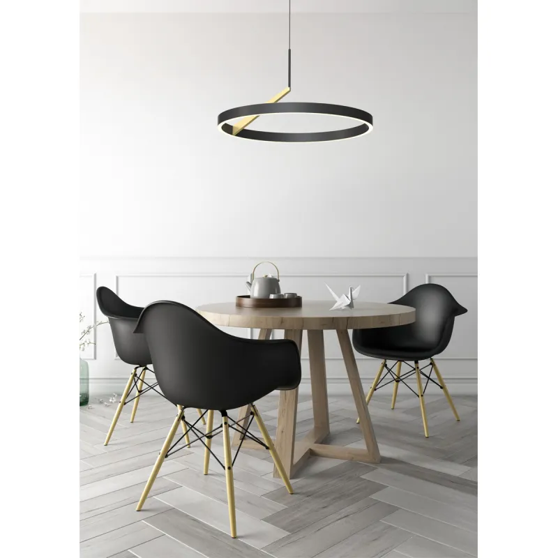 Suspensie MALU MD3689-1M-3BGT Zumaline LED, Negru, Polonia