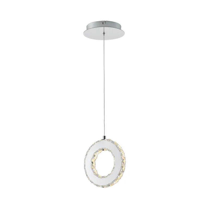 Pendul GIRONA MD3713-1-3CT Zumaline LED, Crom, Polonia