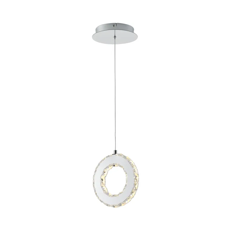 Pendul GIRONA MD3713-1-3CT Zumaline LED, Crom, Polonia