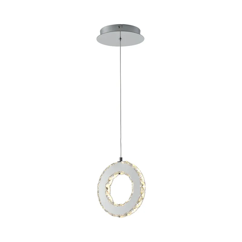 Pendul GIRONA MD3713-1-3CT Zumaline LED, Crom, Polonia