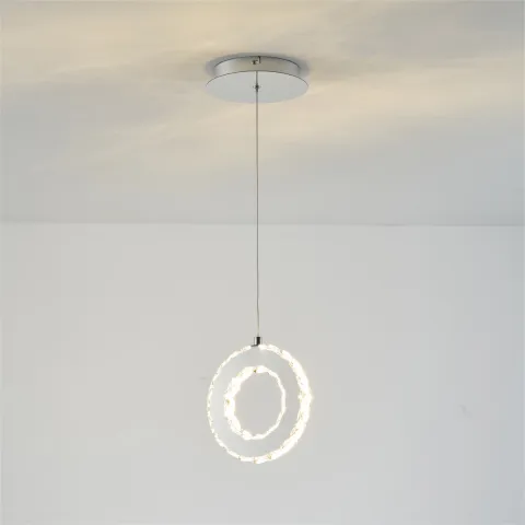 Pendul GIRONA MD3713-1-3CT Zumaline LED, Crom, Polonia