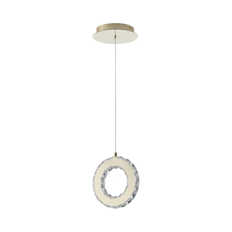 Pendul GIRONA MD3713-1-3GT Zumaline LED, Auriu, Polonia