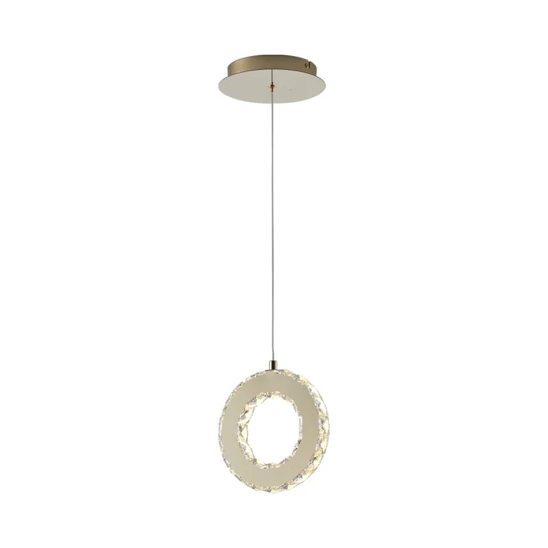 Pendul GIRONA MD3713-1-3GT Zumaline LED, Auriu, Polonia