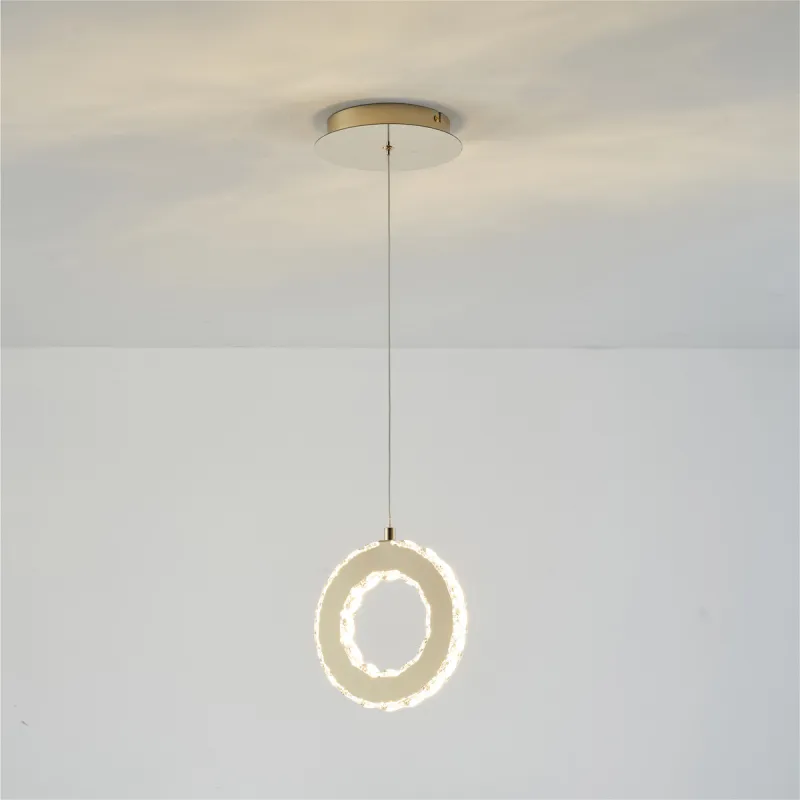 Pendul GIRONA MD3713-1-3GT Zumaline LED, Auriu, Polonia