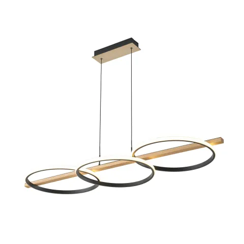 Suspensie ALMERIA MD3913-3-3BWLT Zumaline LED, Negru, Polonia