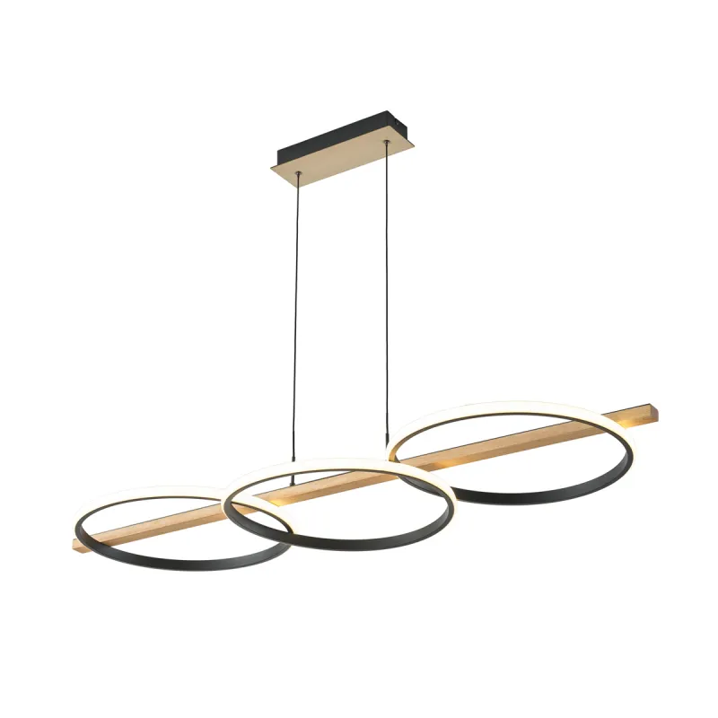 Suspensie ALMERIA MD3913-3-3BWLT Zumaline LED, Negru, Polonia