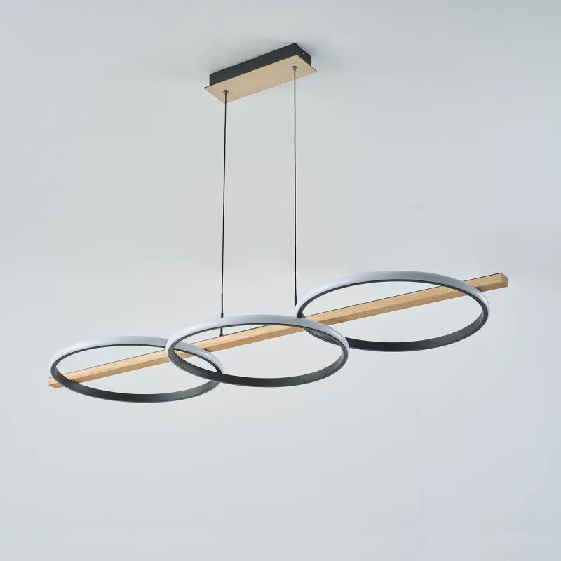 Suspensie ALMERIA MD3913-3-3BWLT Zumaline LED, Negru, Polonia