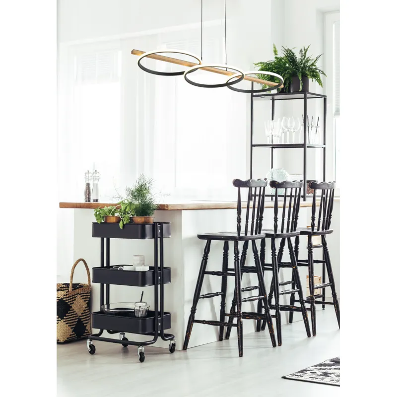 Suspensie ALMERIA MD3913-3-3BWLT Zumaline LED, Negru, Polonia