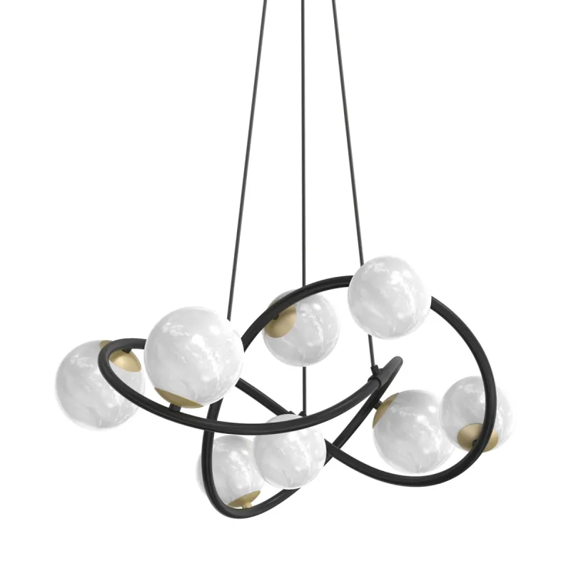 Suspensie NISYRO MD4922-8-EBGN Zumaline G9, Negru, Polonia