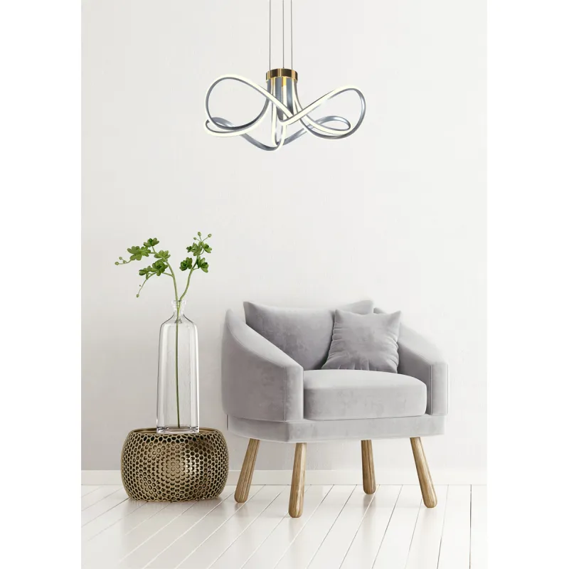 Suspensie ABRO MD5520-4-3BGBDT Zumaline LED, Negru, Polonia