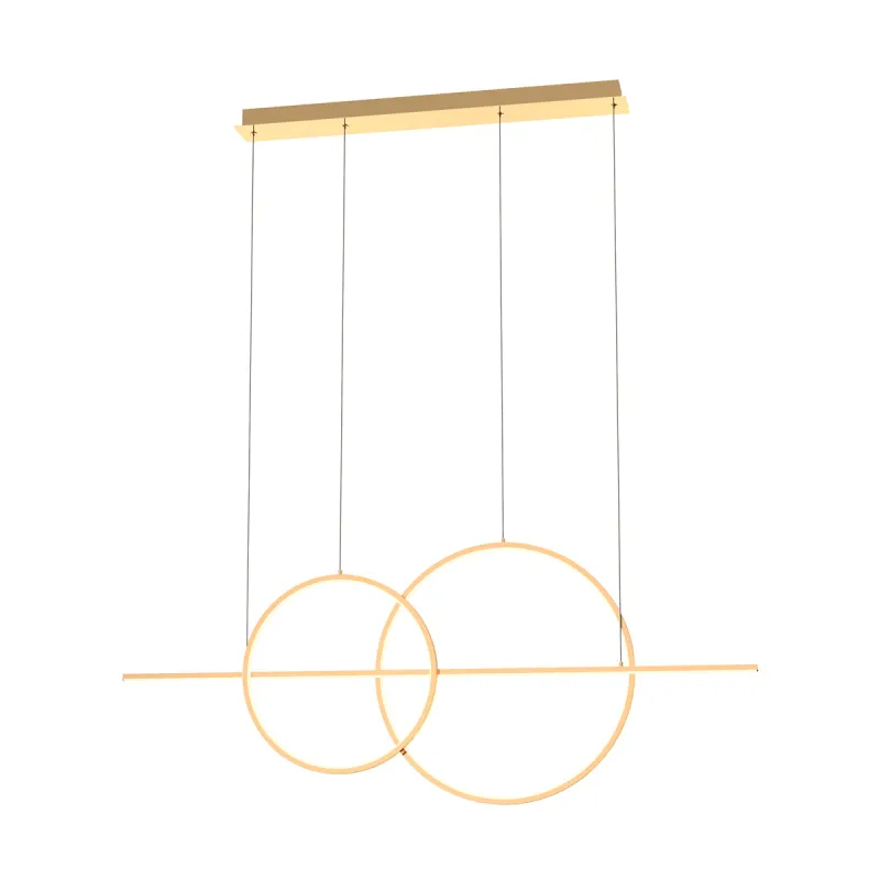 Suspensie CHOLET MD7358-2A-3GT Zumaline LED, Auriu, Polonia